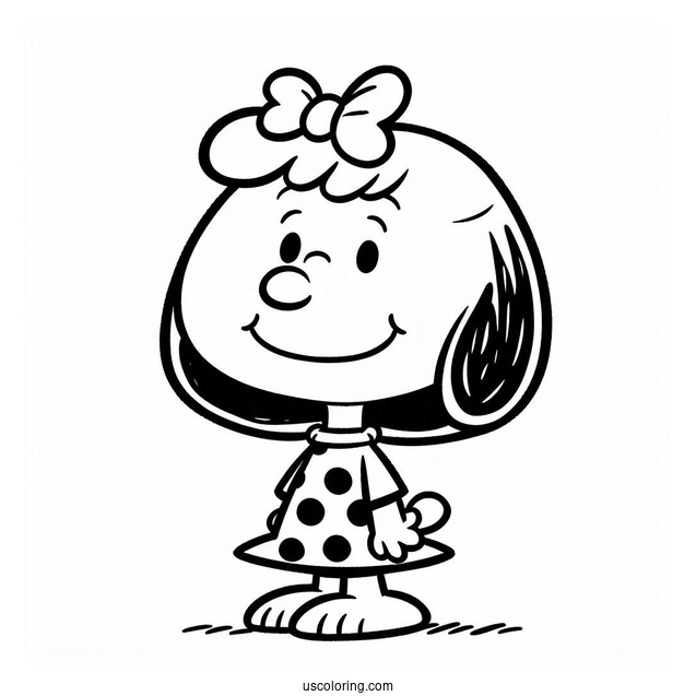 Coloring Page Of Sally From Peanuts