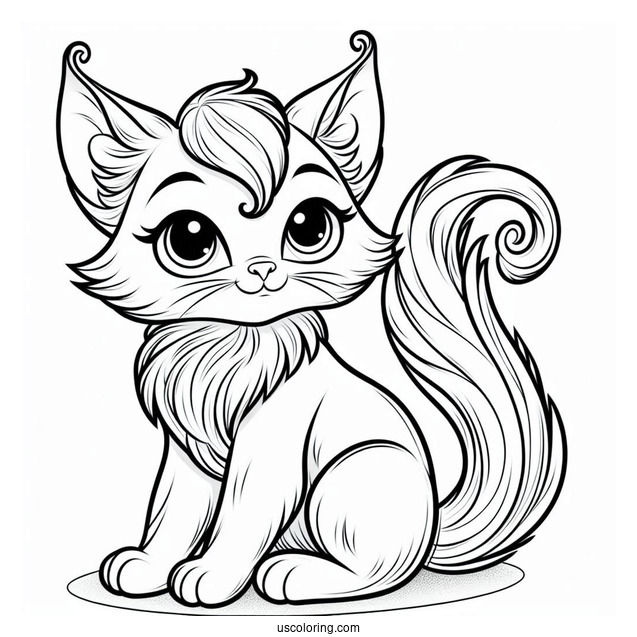 Coloring Page Of Lucifer The Cat From Cinderella
