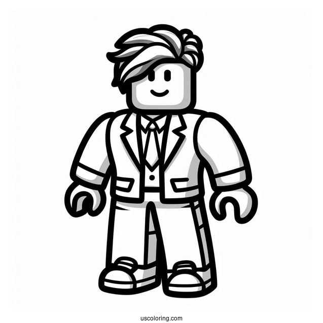 Roblox Guy Coloring Page For Kids