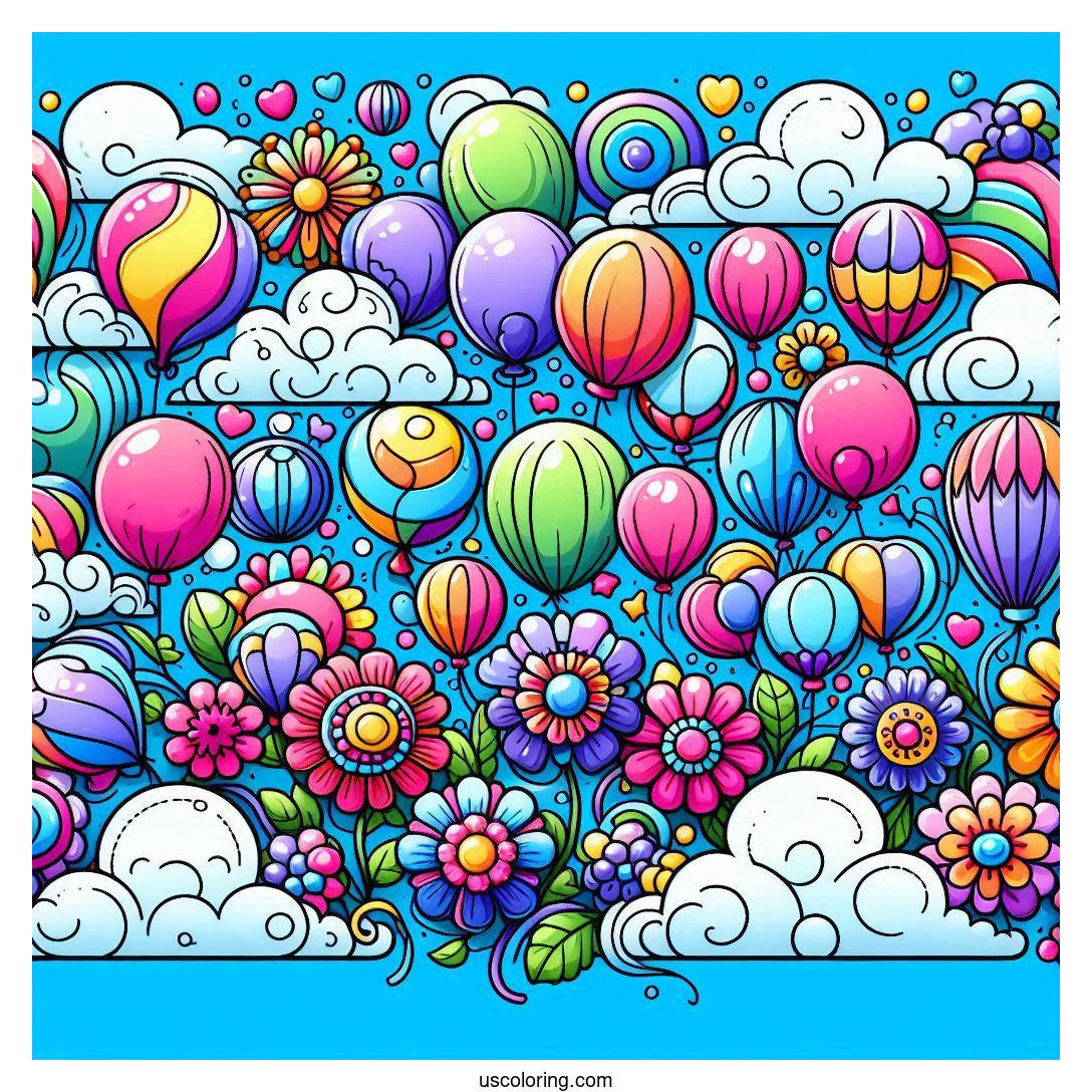 Balloon Coloring Pages Featured Image