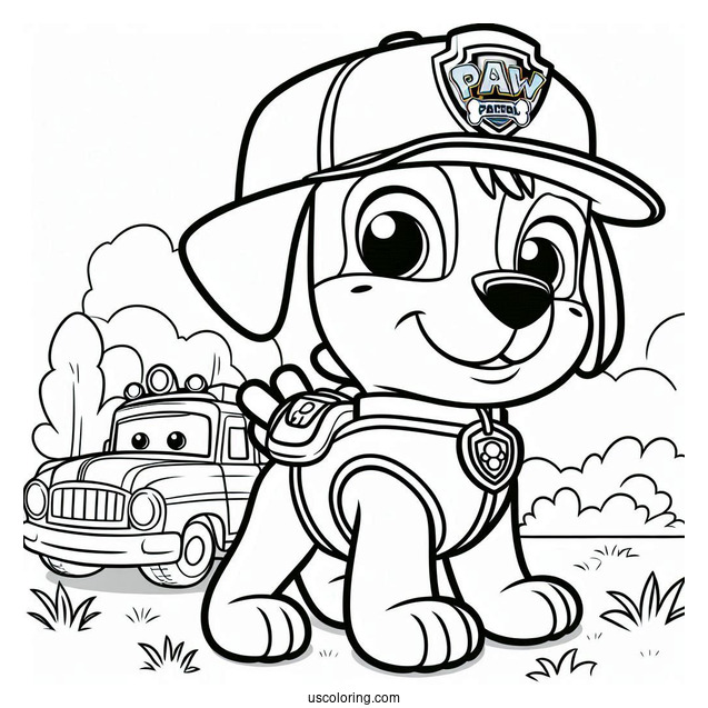 Coloring Sheet Of Ryder From Paw Patrol