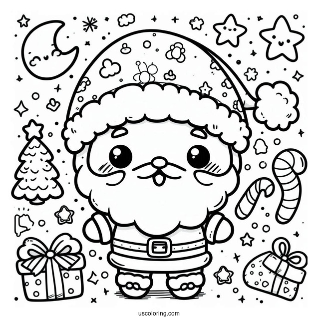 Super Cute Kawaii Santa Claus