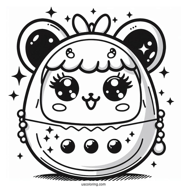 Kuchipatchi In Tamagotchi Coloring Pages Console For Preschoolers