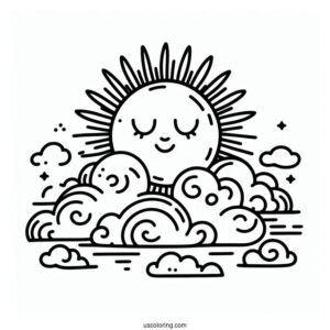 Sun In Cloud To Color