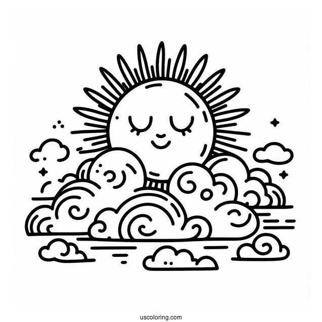 Sun In Cloud To Color