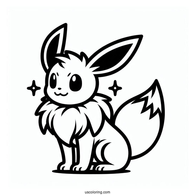 Coloring Page Of Jolteon Eevee Outline