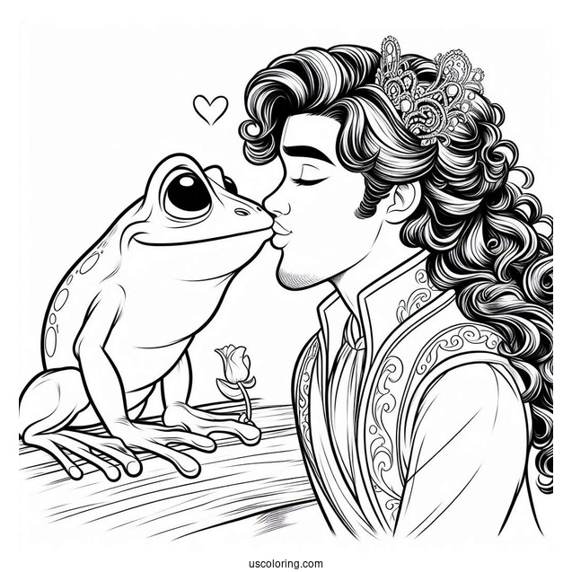 Frog Prince Naveen Asking Tiana For A Kiss