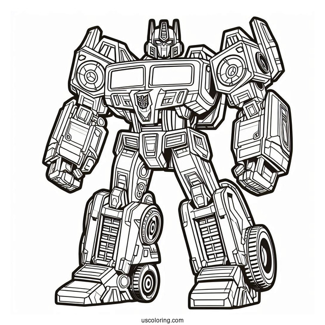 Optimus Prime Rescue Bots Coloring Page