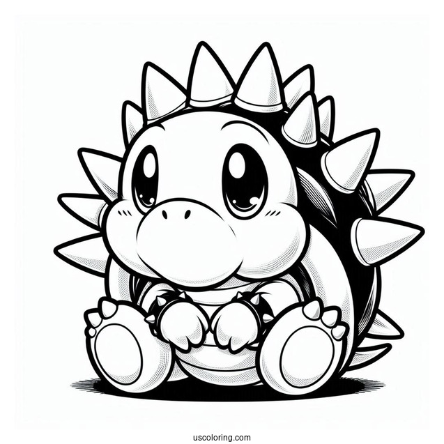 Baby Bowser With Spikey Shell