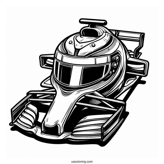 F1 Coloring Page Of HJC RPHA 1N Helmet
