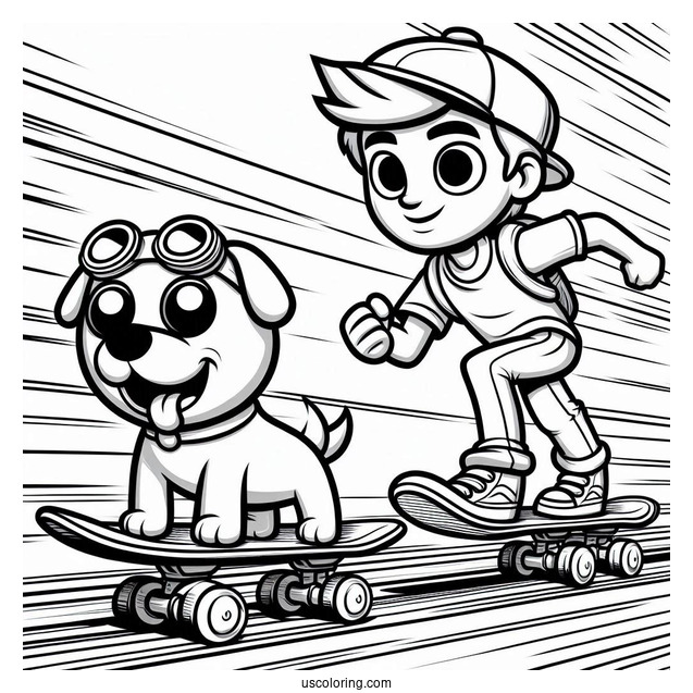 Subway Surfers Coloring Page Jake And Tricky