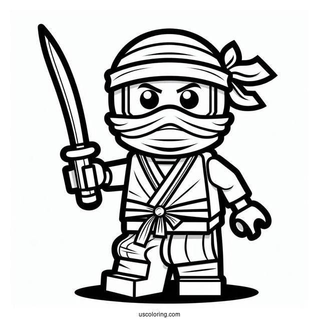 Coloring Page Of Lego Ninja For Kids