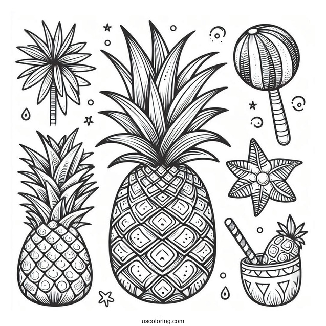 Tropical Themed Pineapple