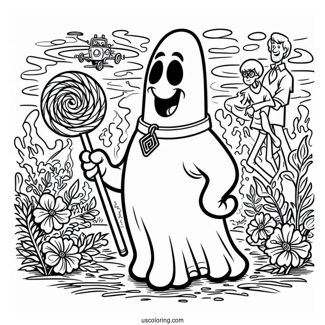 Ghost Monster From Scooby-Doo To Color