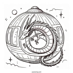 Dragon Emerging Outside Of Goku s Capsule House