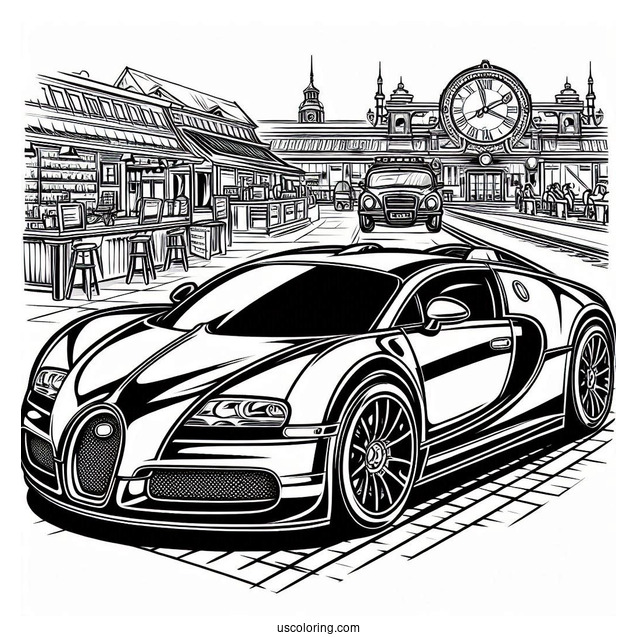 Bugatti Coloring Page Logo