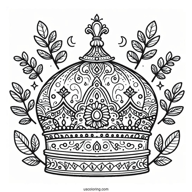 Eastern Crown Coloring In For Preschoolers