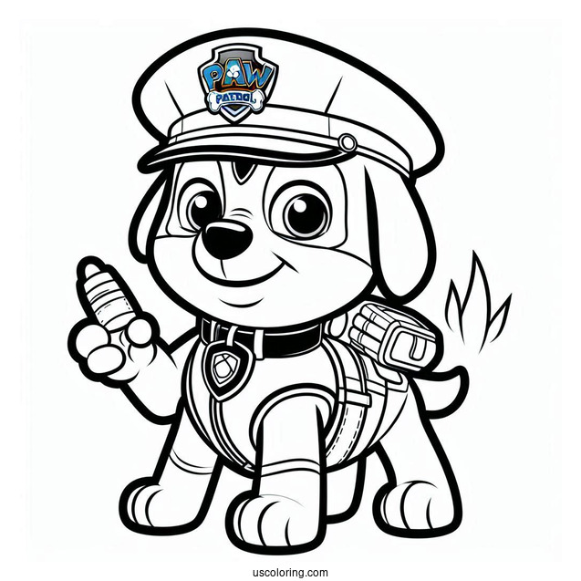 Coloring Page Of Zuma From Paw Patrol