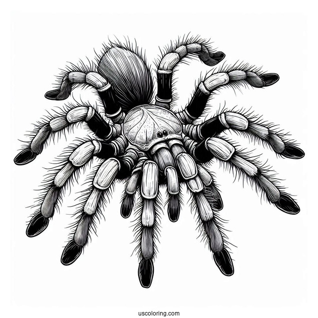 Texas Brown Tarantula Coloring Sheet
