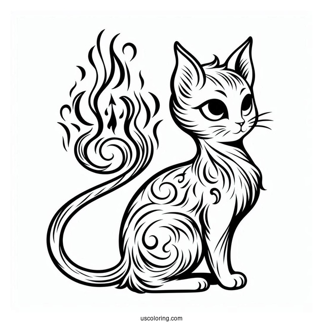 Lucifer Cat Coloring Sheet