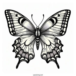 Swallowtail Butterfly With Detailed Wings