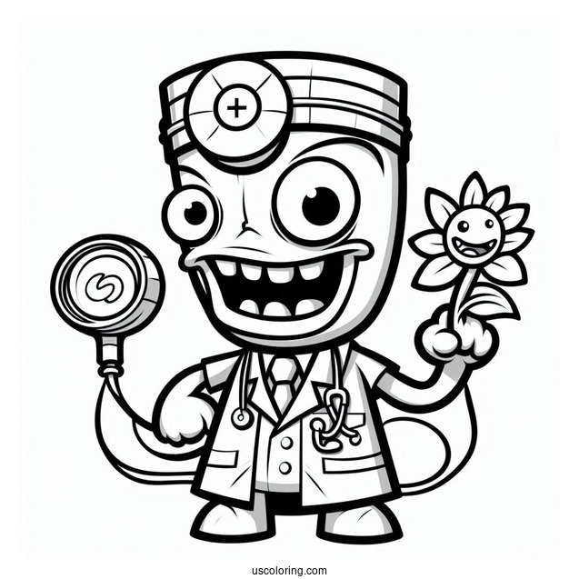 Coloring Page Of Dr Zomboss