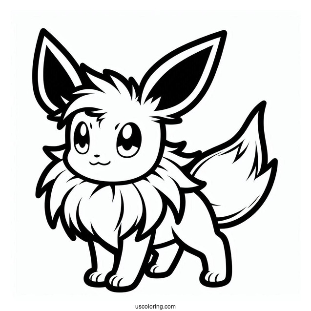 Coloring Page Of Jolteon Eevee Outline