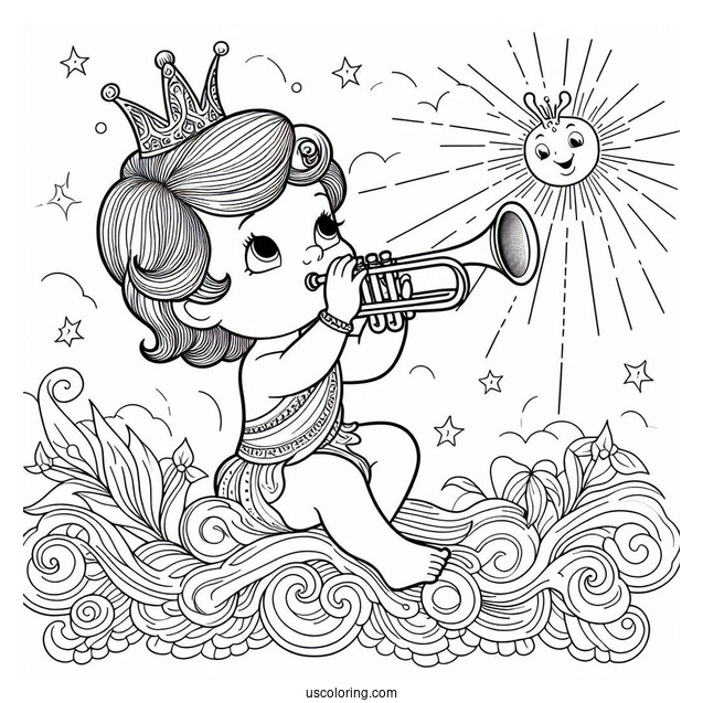 Louis Playing Trumpet With Ray