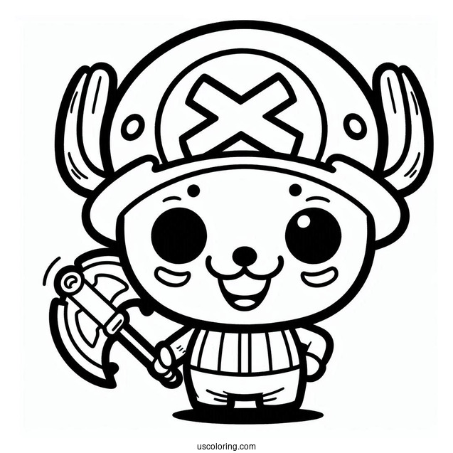 Tony Tony Chopper One Piece Coloring Page For Kids