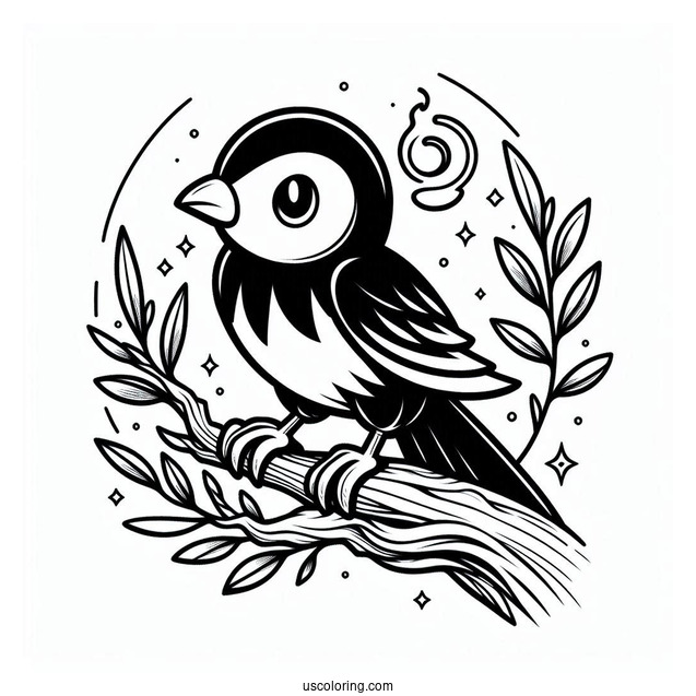 Corviknight Perched On A Branch