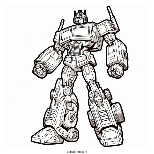 Optimus Prime Rescue Bots Coloring Page