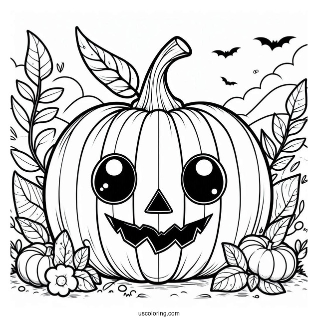 Pumpkin Coloring Page Of Jack O Lantern With Mouth Stitches