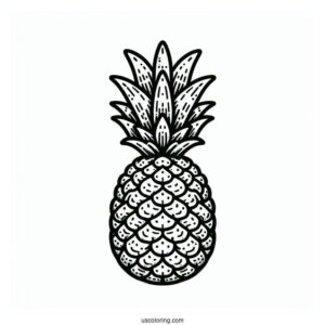Pineapple Pop It To Color For Kids