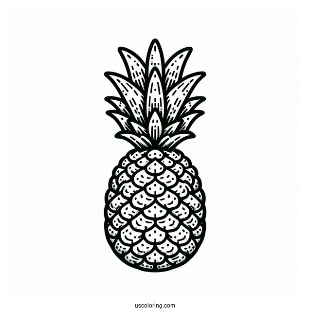 Pineapple Pop It To Color For Kids