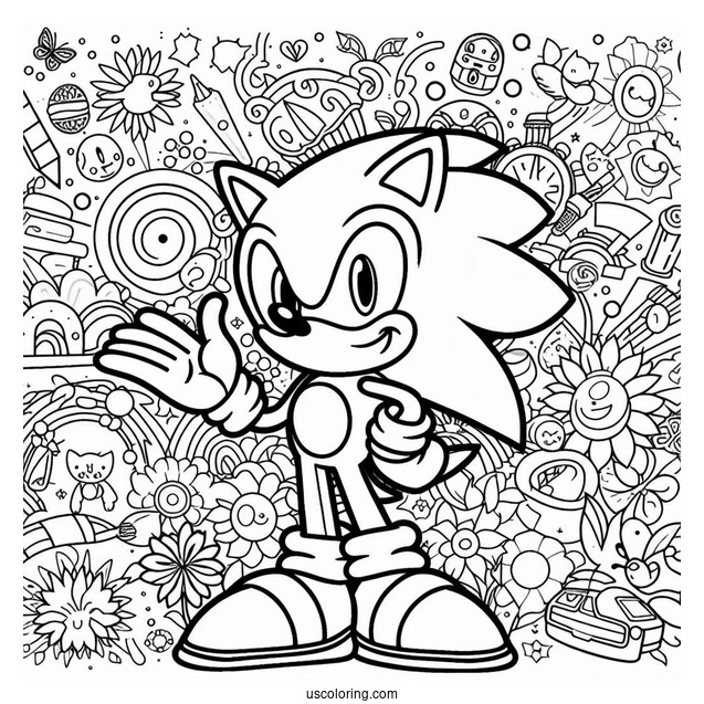 Simple Sonic Exe Coloring Page Bloodied With Torn Gloves