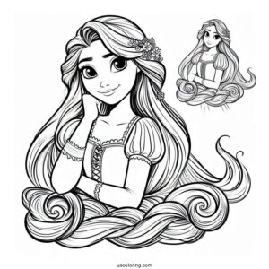 Rapunzel From Tangled Movie To Color