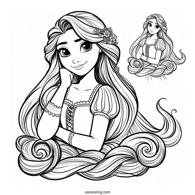 Rapunzel From Tangled Movie To Color