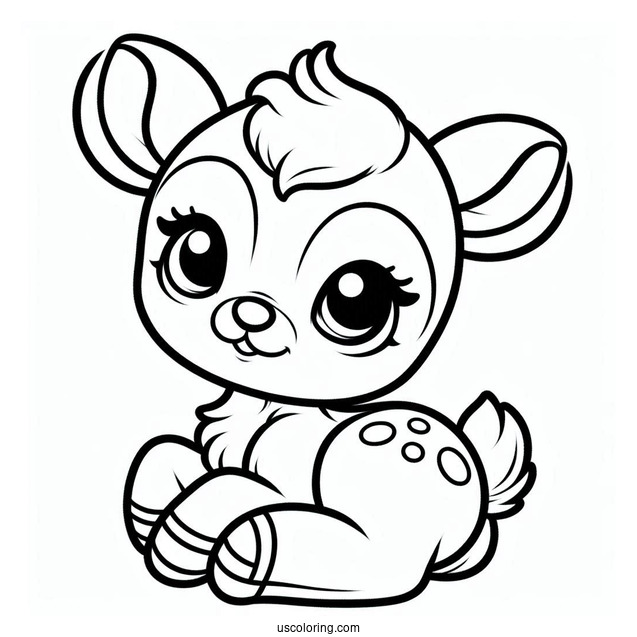 Baby Rudolph Coloring Page The Red Nosed Reindeer