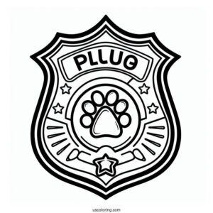 Paw Patrol Badges Coloring Page For Kids