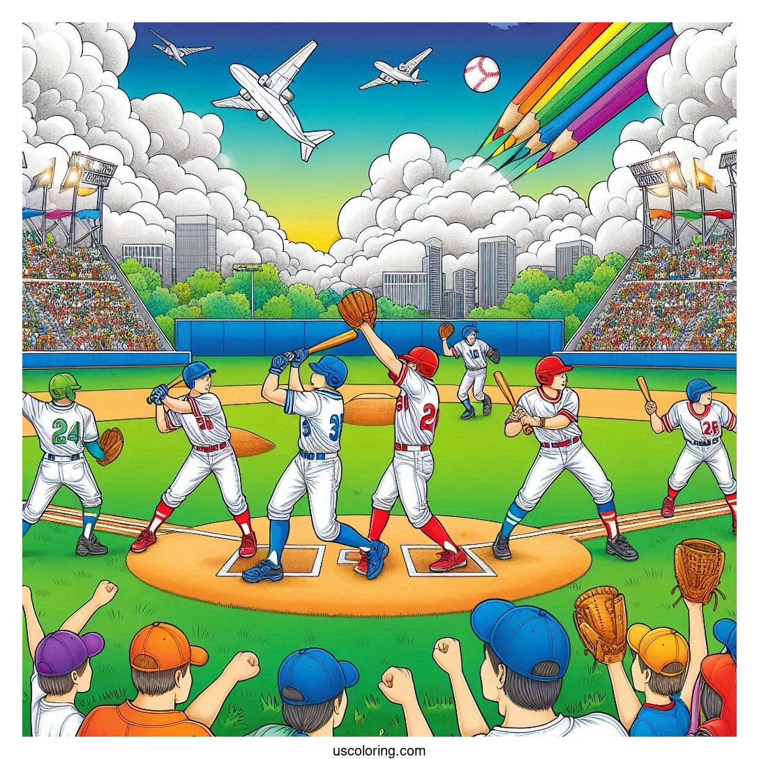 baseball coloring pages feature image