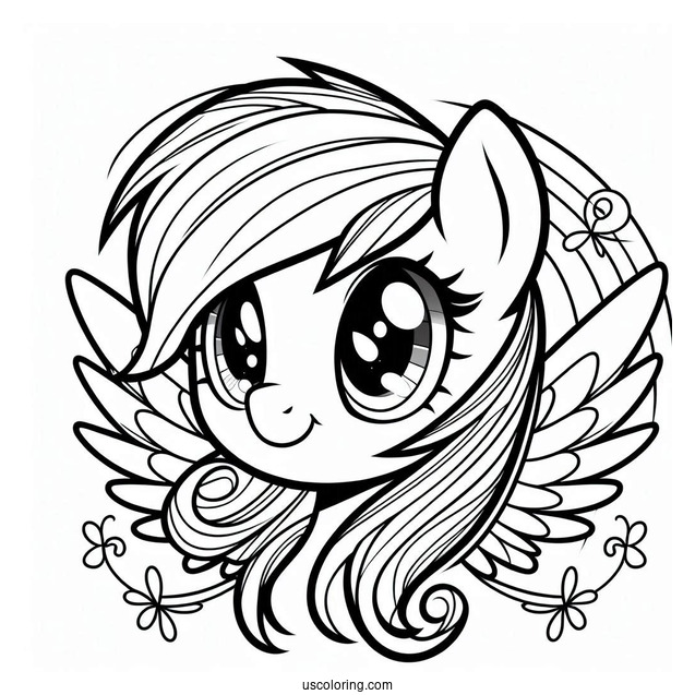 Rainbow Dash Coloring Page From Equestria Girls