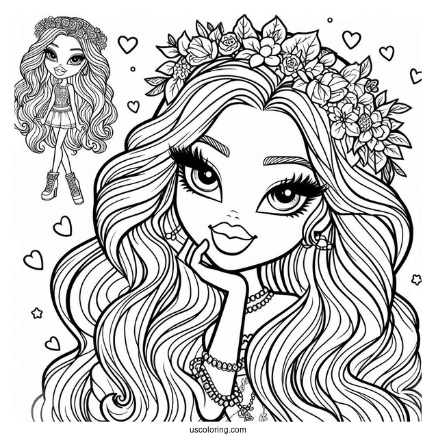 Coloring Page Of Bratz Poster