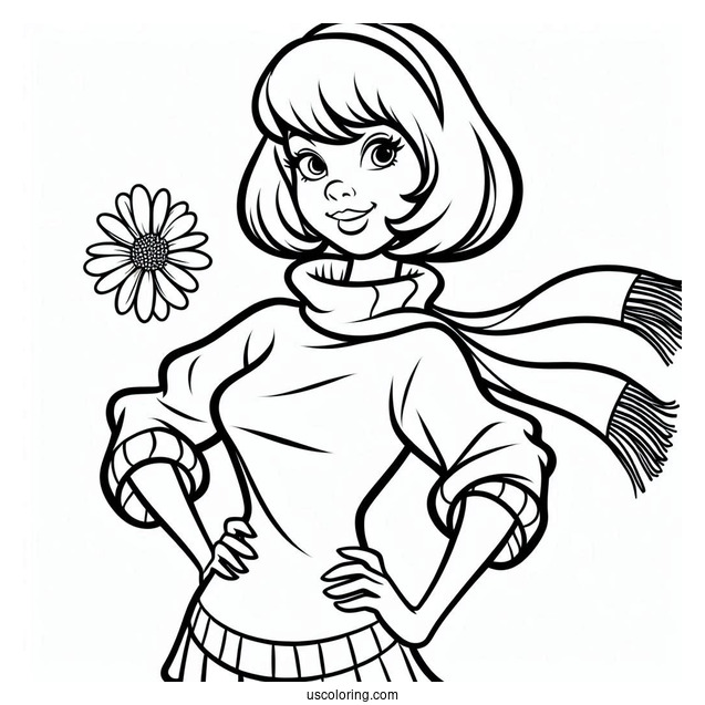Velma From Scooby-Doo Coloring Picture