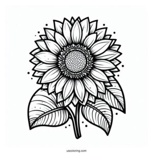 Simple Sunflower Coloring Sheet