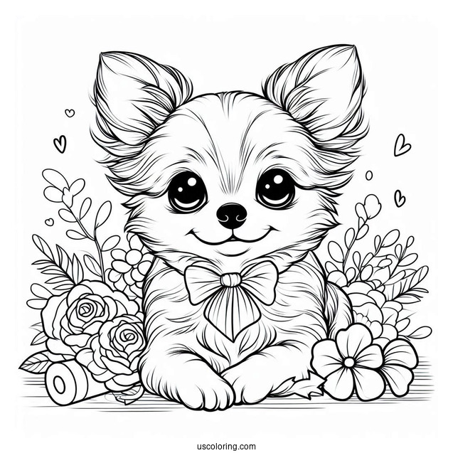 Coloring Page Of Cute Chihuahua