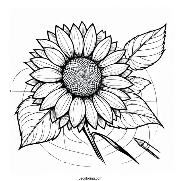 Sunflower To Color