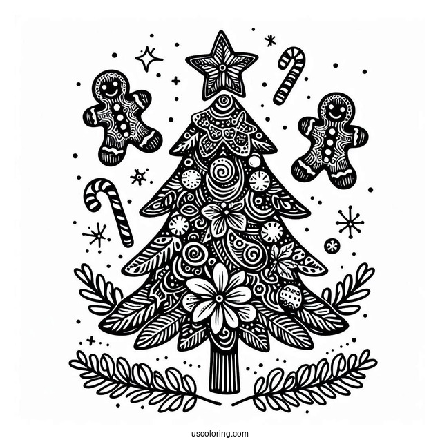 Christmas Tree With Gingerbread Men