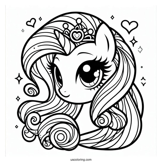 Adorable Rarity Coloring Page