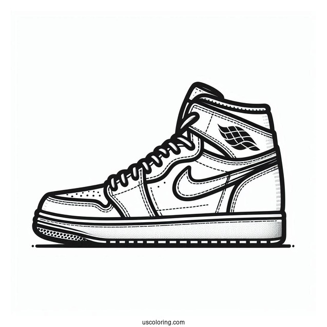 Easy Outline Of Nike Air Jordans For Kids