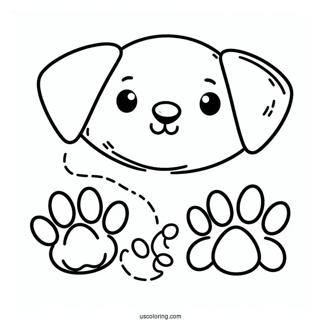 Paw Prints For Preschoolers To Color